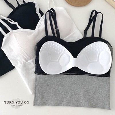 雙肩帶附胸墊Bra Top